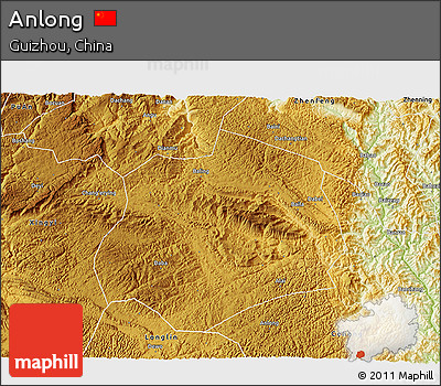 Physical 3D Map of Anlong