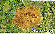 Physical 3D Map of Anlong, satellite outside