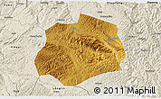 Physical 3D Map of Anlong, shaded relief outside