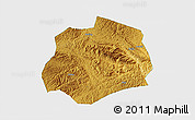 Physical 3D Map of Anlong, single color outside