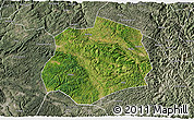 Satellite 3D Map of Anlong, semi-desaturated