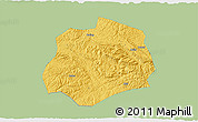 Savanna Style 3D Map of Anlong, single color outside