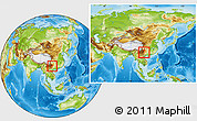 Physical Location Map of Anlong, within the entire country