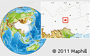 Physical Location Map of Anlong, highlighted country