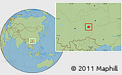 Savanna Style Location Map of Anlong
