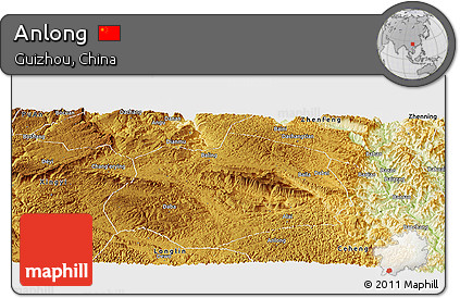 Physical Panoramic Map of Anlong