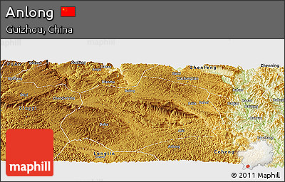Physical Panoramic Map of Anlong