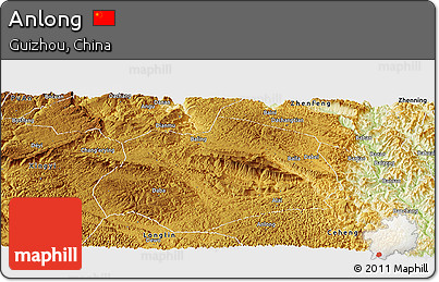 Physical Panoramic Map of Anlong
