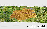 Physical Panoramic Map of Anlong, satellite outside