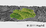Satellite Panoramic Map of Anlong, desaturated