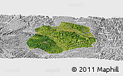 Satellite Panoramic Map of Anlong, lighten, desaturated