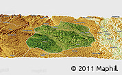 Satellite Panoramic Map of Anlong, physical outside