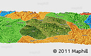 Satellite Panoramic Map of Anlong, political outside