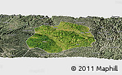 Satellite Panoramic Map of Anlong, semi-desaturated