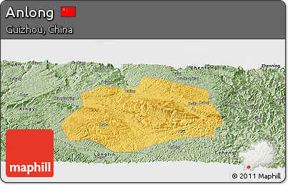 Savanna Style Panoramic Map of Anlong