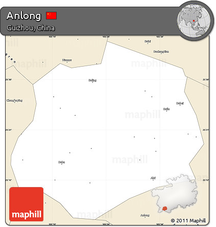 Classic Style Simple Map of Anlong