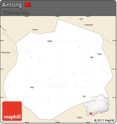 Classic Style Simple Map of Anlong