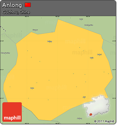 Savanna Style Simple Map of Anlong