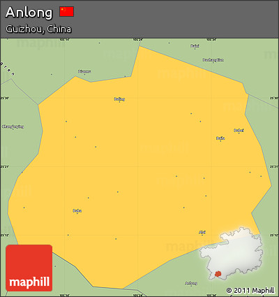 Savanna Style Simple Map of Anlong