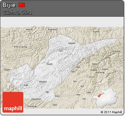 Classic Style 3D Map of Bijie