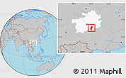 Gray Location Map of Dushan, highlighted parent region