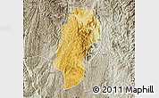 Physical Map of Dushan, semi-desaturated