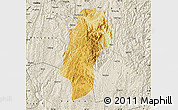 Physical Map of Dushan, shaded relief outside