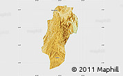 Physical Map of Dushan, single color outside