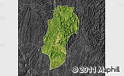 Satellite Map of Dushan, darken, desaturated