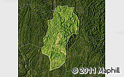Satellite Map of Dushan, darken