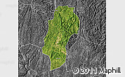 Satellite Map of Dushan, desaturated