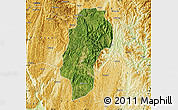 Satellite Map of Dushan, physical outside
