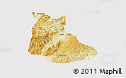 Physical 3D Map of Huangping, cropped outside