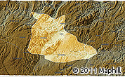 Physical 3D Map of Huangping, darken