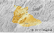 Physical 3D Map of Huangping, lighten, desaturated