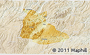 Physical 3D Map of Huangping, lighten