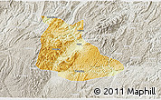 Physical 3D Map of Huangping, lighten, semi-desaturated