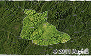 Satellite 3D Map of Huangping, darken