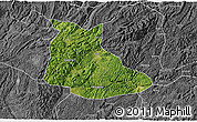 Satellite 3D Map of Huangping, desaturated