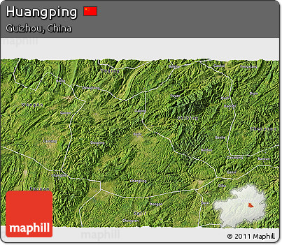 Satellite 3D Map of Huangping