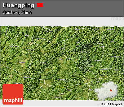 Satellite 3D Map of Huangping