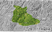 Satellite 3D Map of Huangping, lighten, desaturated