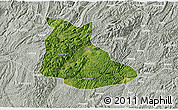 Satellite 3D Map of Huangping, lighten, semi-desaturated