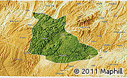 Satellite 3D Map of Huangping, physical outside