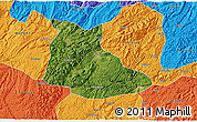 Satellite 3D Map of Huangping, political outside