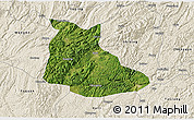 Satellite 3D Map of Huangping, shaded relief outside