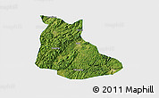 Satellite 3D Map of Huangping, single color outside
