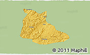 Savanna Style 3D Map of Huangping, single color outside