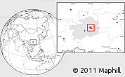 Blank Location Map of Huangping, highlighted parent region