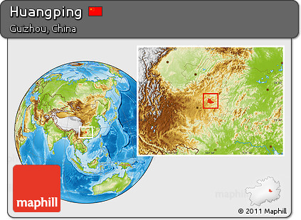 Physical Location Map of Huangping